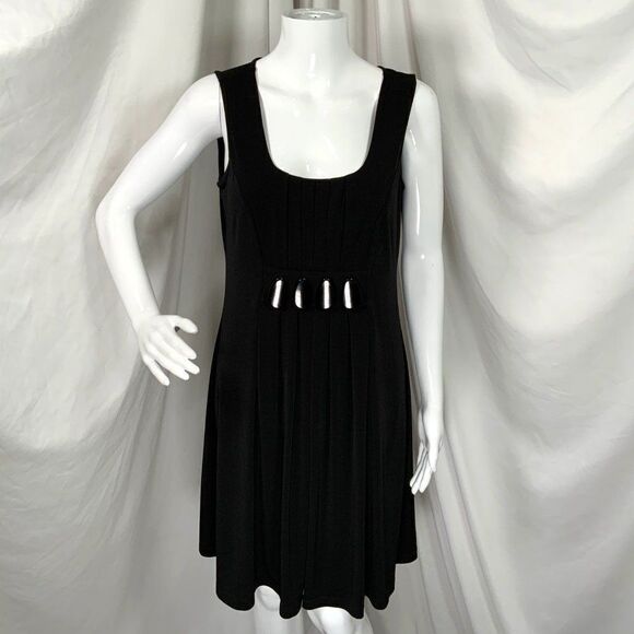 En Focus Studio Black Shoulder Strap Midi Dress (D14) - Picture 1 of 7